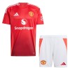 Officiële Voetbalshirt + Korte Broek Manchester United Thuis 2024-25 - Kids